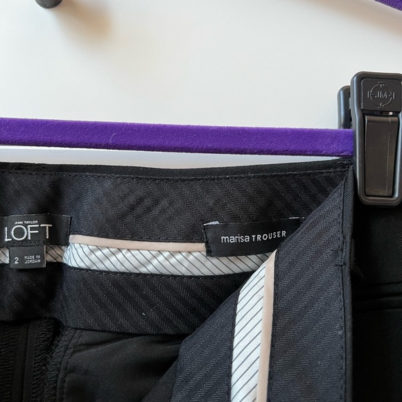 Loft Black Marisa Straight Leg Trouser Dress Pants - Picture 6 of 10